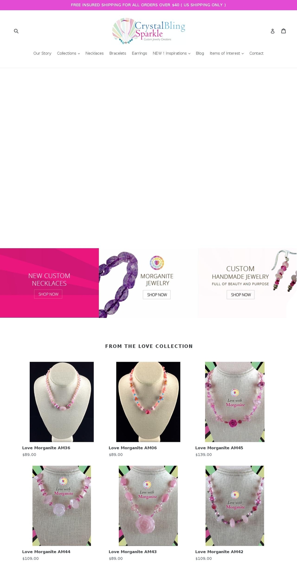 Avone Shopify theme site example crystalblingsparkle.com