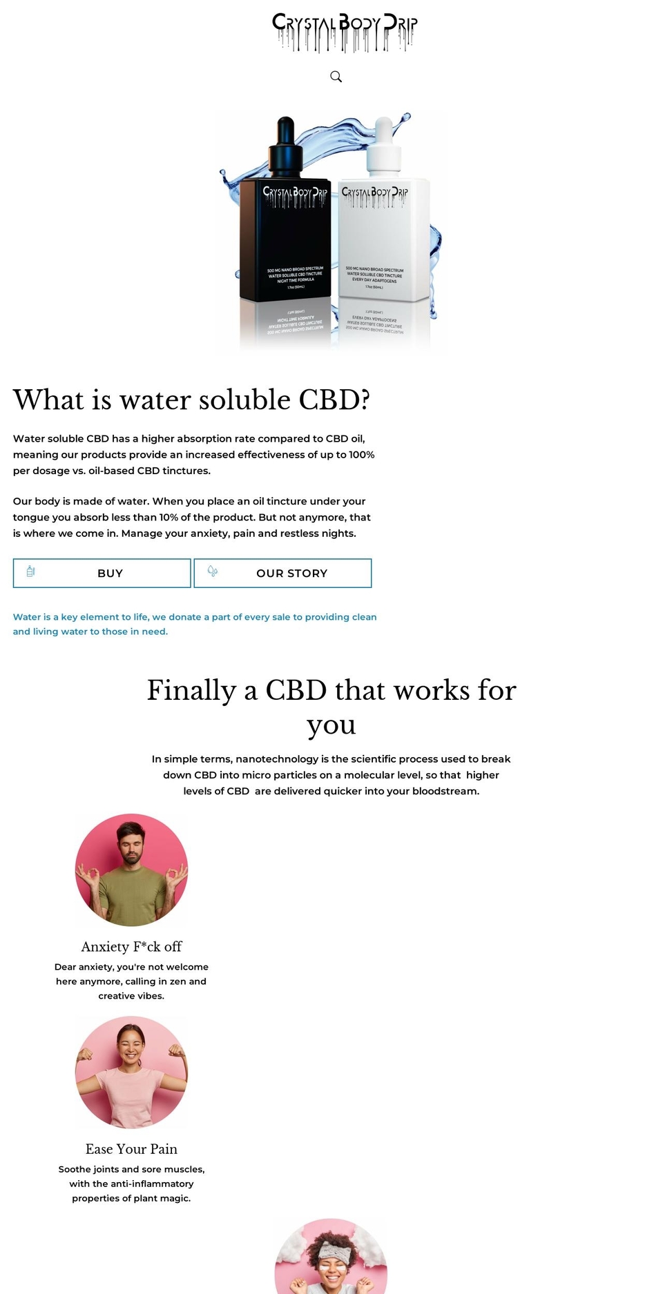 crystalbodydrip.com shopify website screenshot