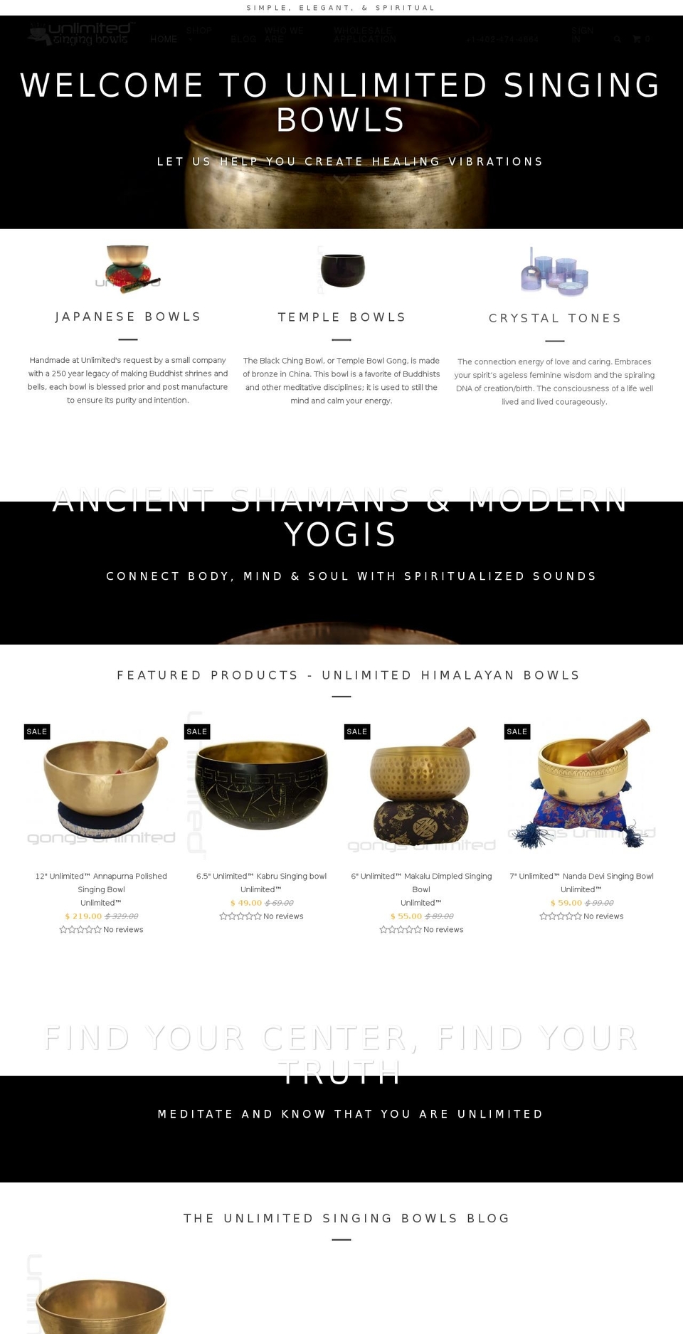 crystalbowls-unlimited.com shopify website screenshot