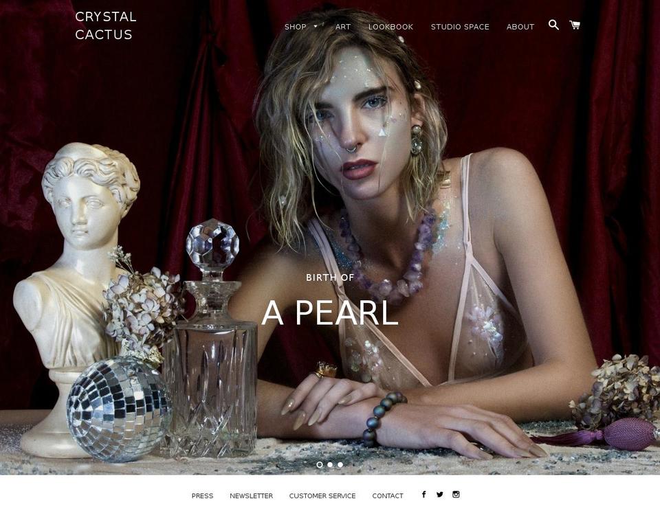 crystalcactus.com shopify website screenshot