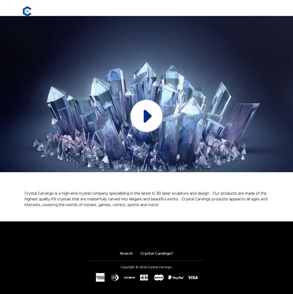 crystalcarvingsshop.com — Shopify storefront screenshot