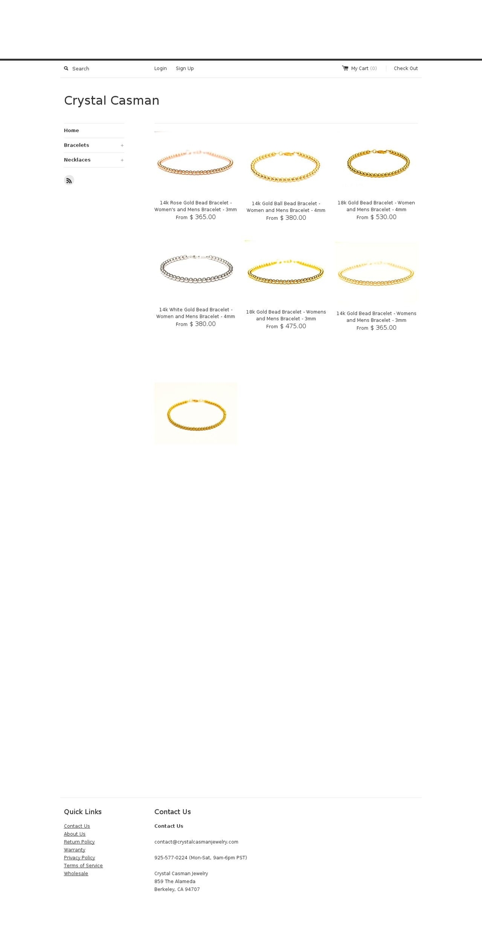 crystalcasmanjewelry.com shopify website screenshot