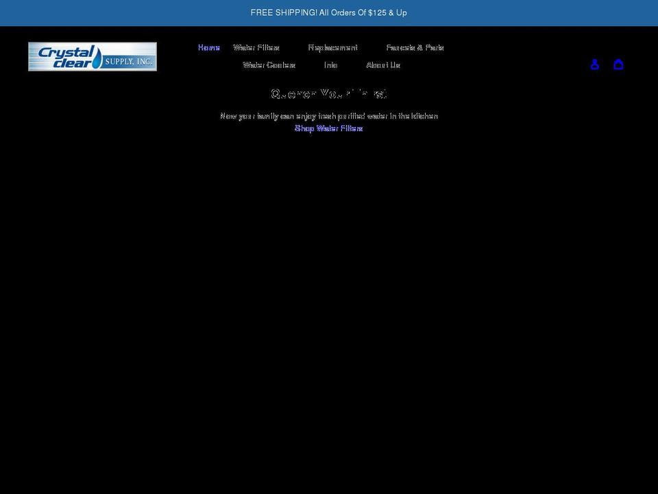 crystalclearsupply.com shopify website screenshot