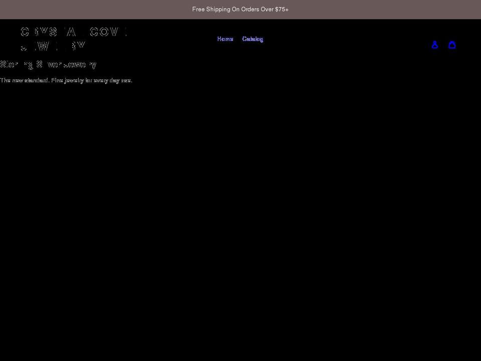 crystalcovejewelry.com shopify website screenshot