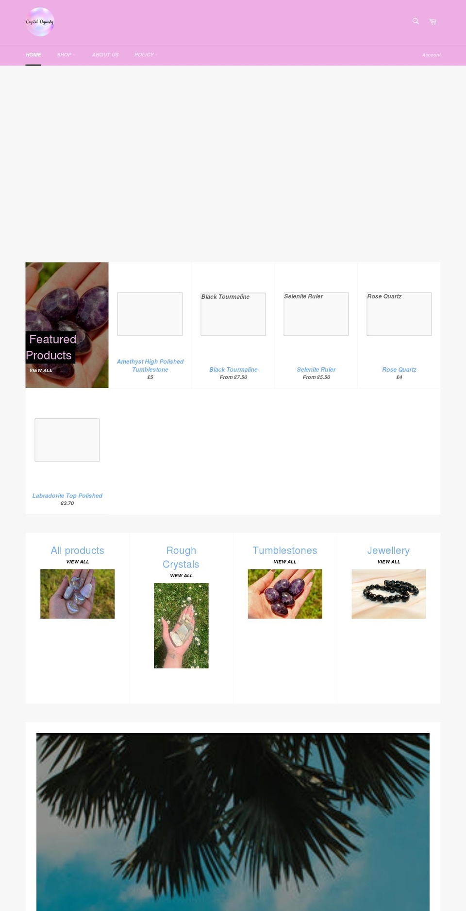 crystaldynasty.co.uk shopify website screenshot