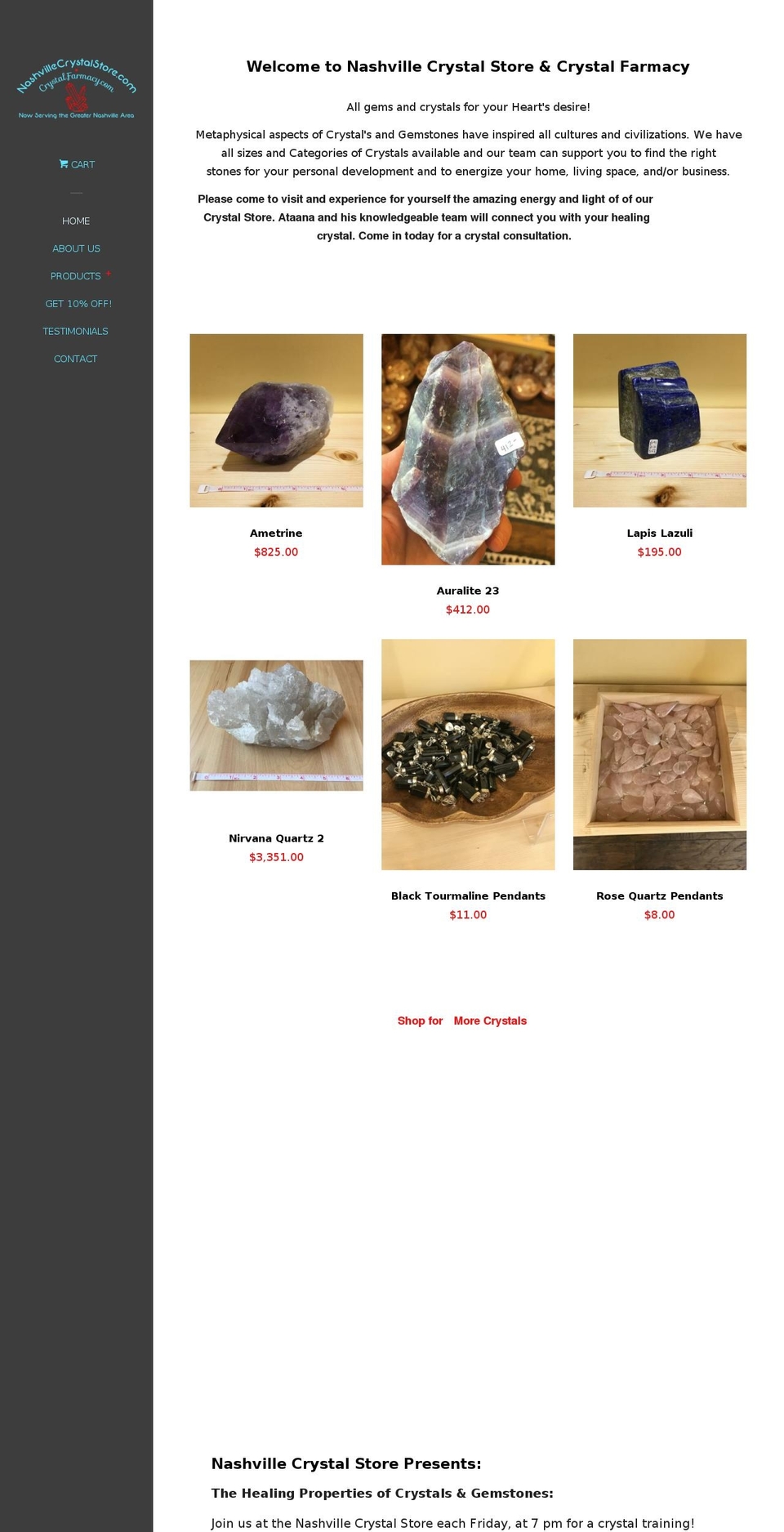 crystalfarmacy.com shopify website screenshot