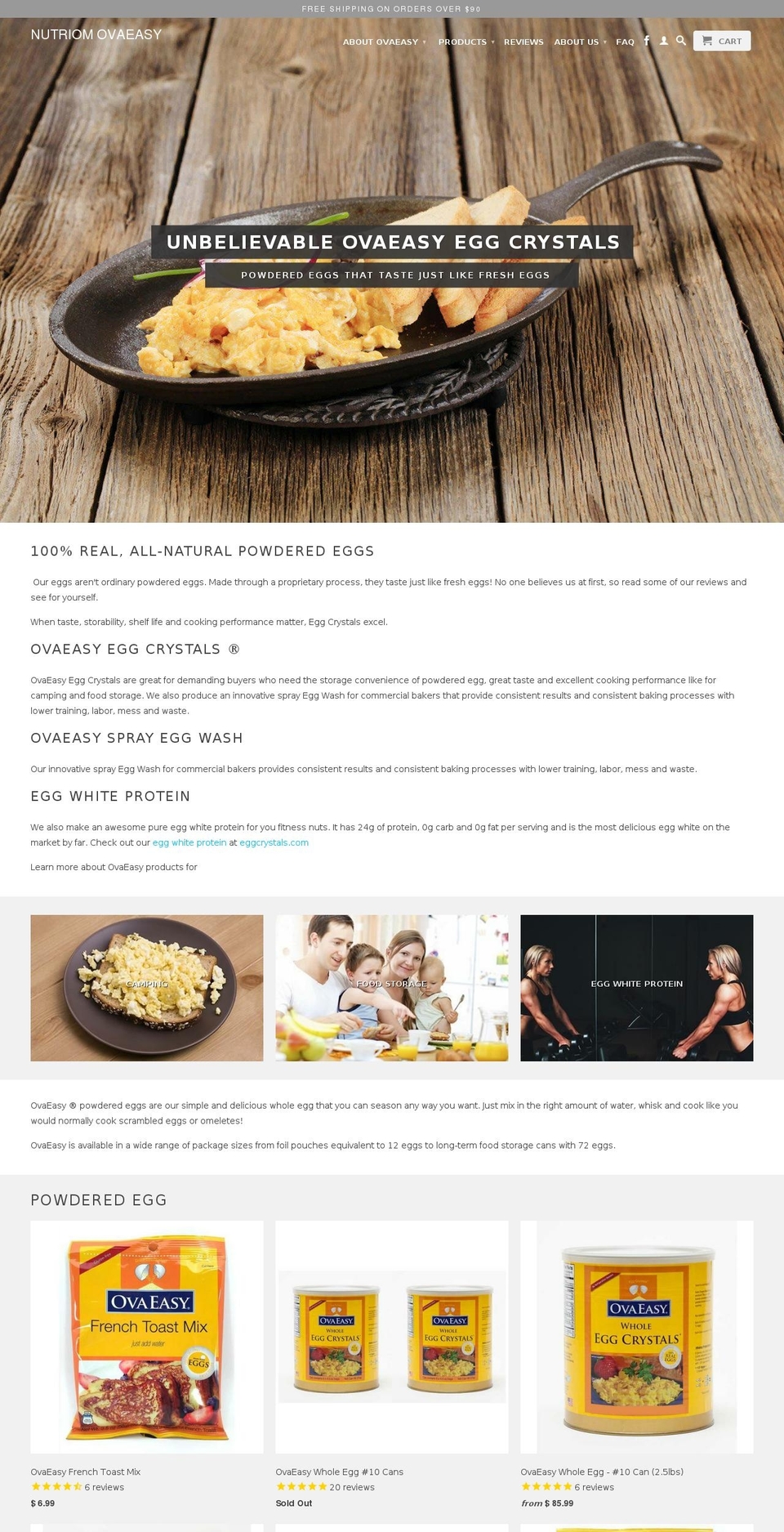 crystalfreezedry.com — Shopify storefront screenshot