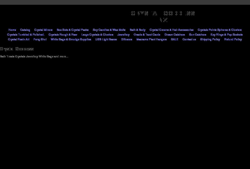 crystalgoddess.co.nz shopify website screenshot
