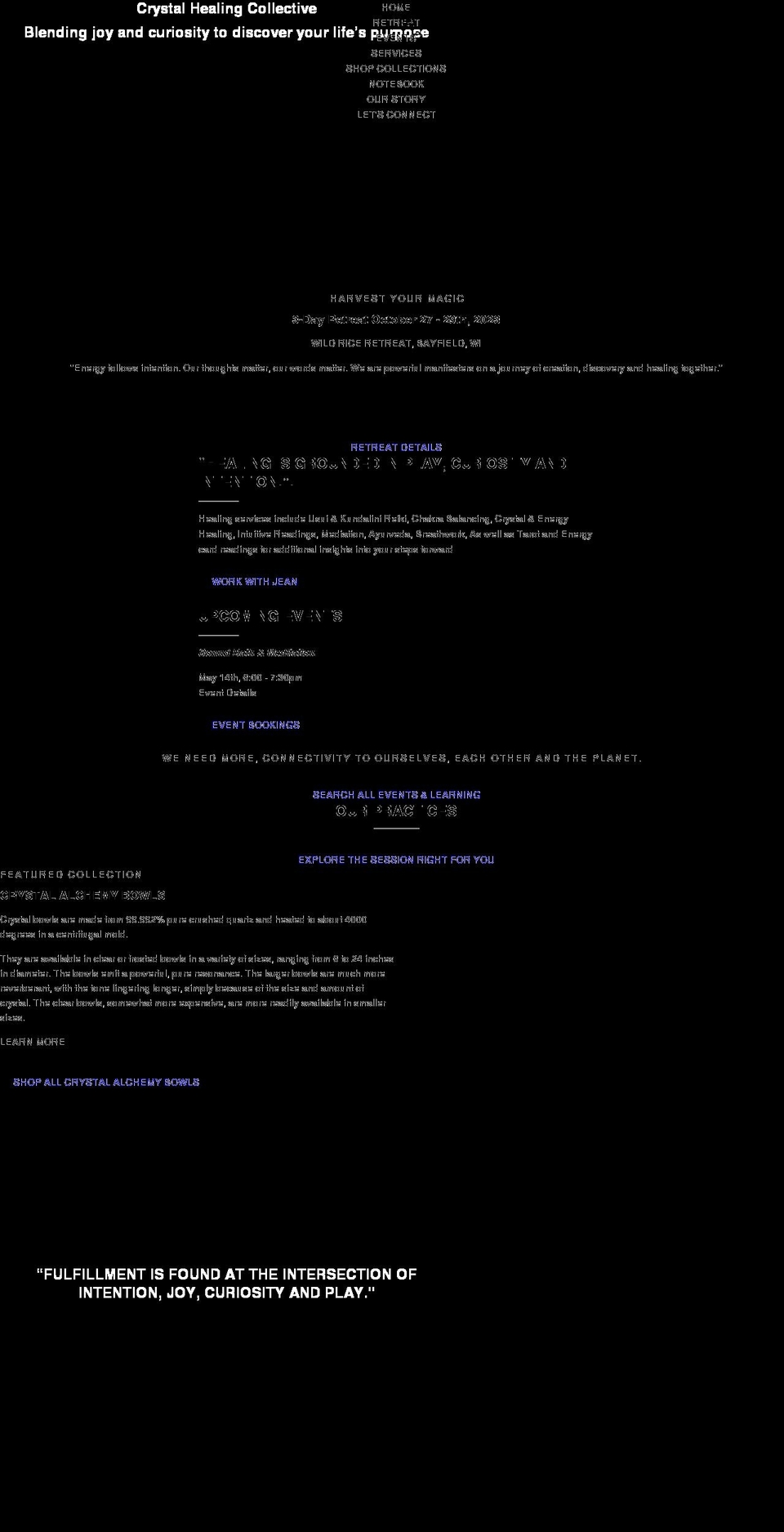 crystalhealingcollective.com shopify website screenshot