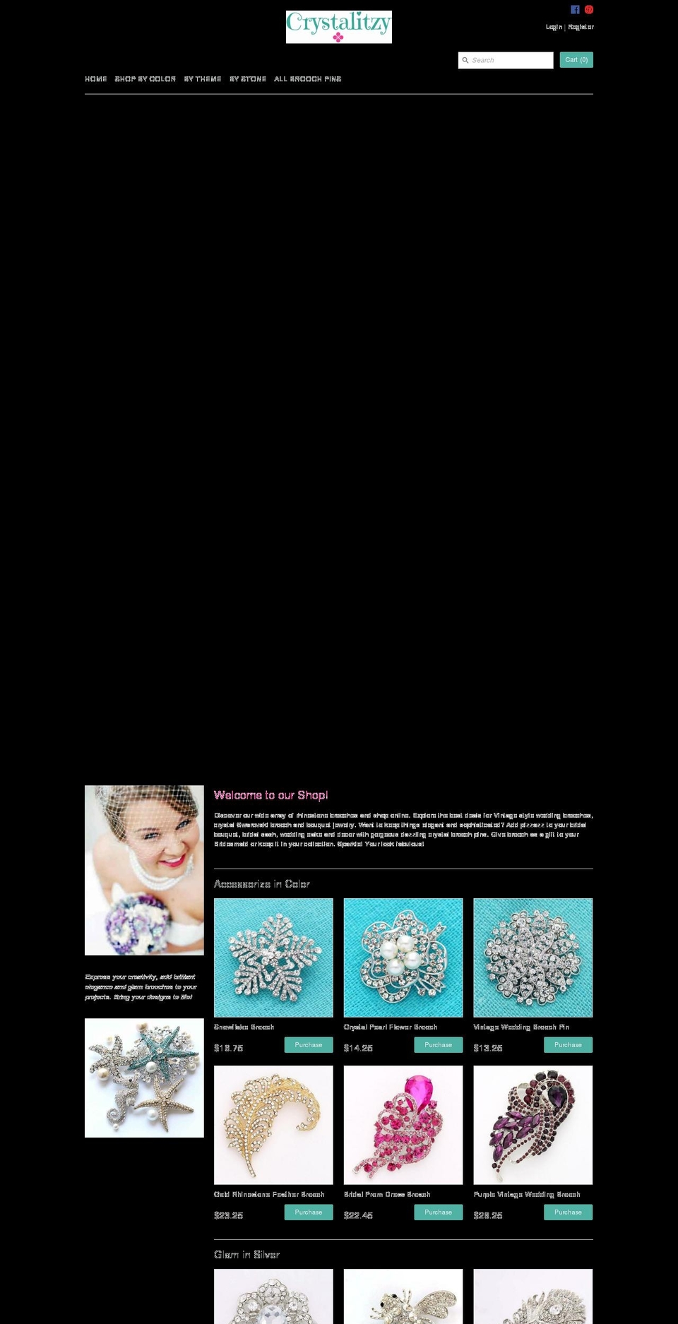 crystalitzy.net shopify website screenshot