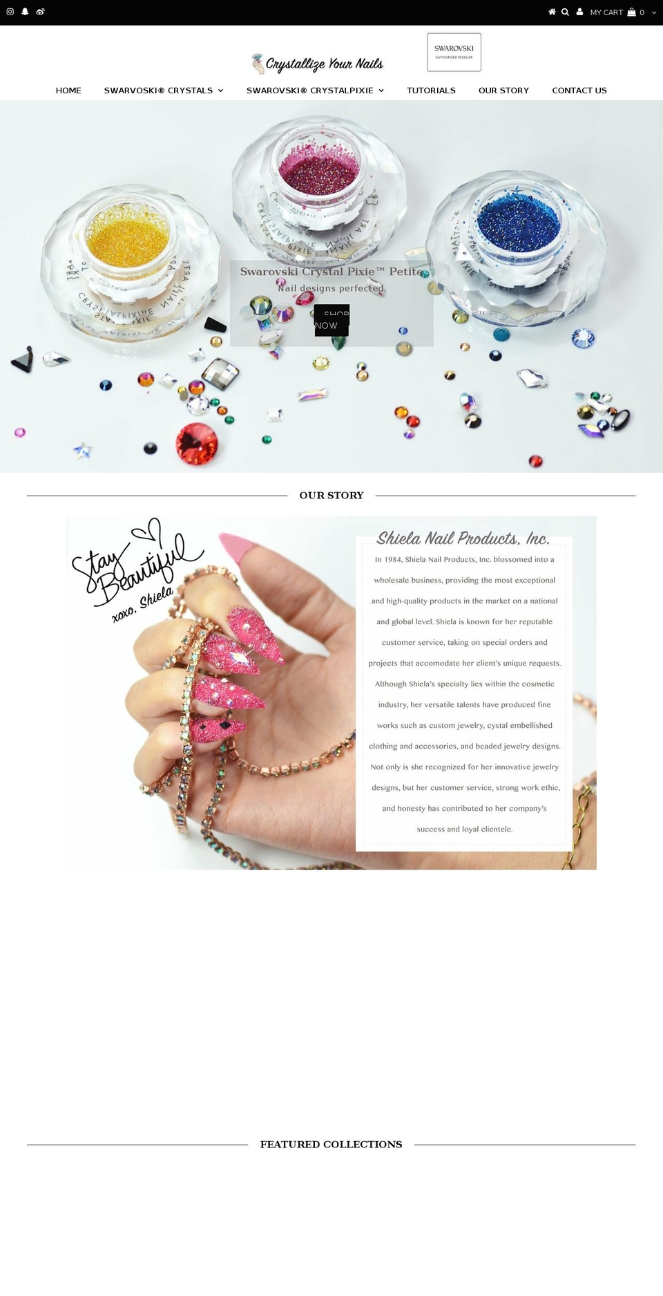 crystallizeyournails.com — Shopify storefront screenshot
