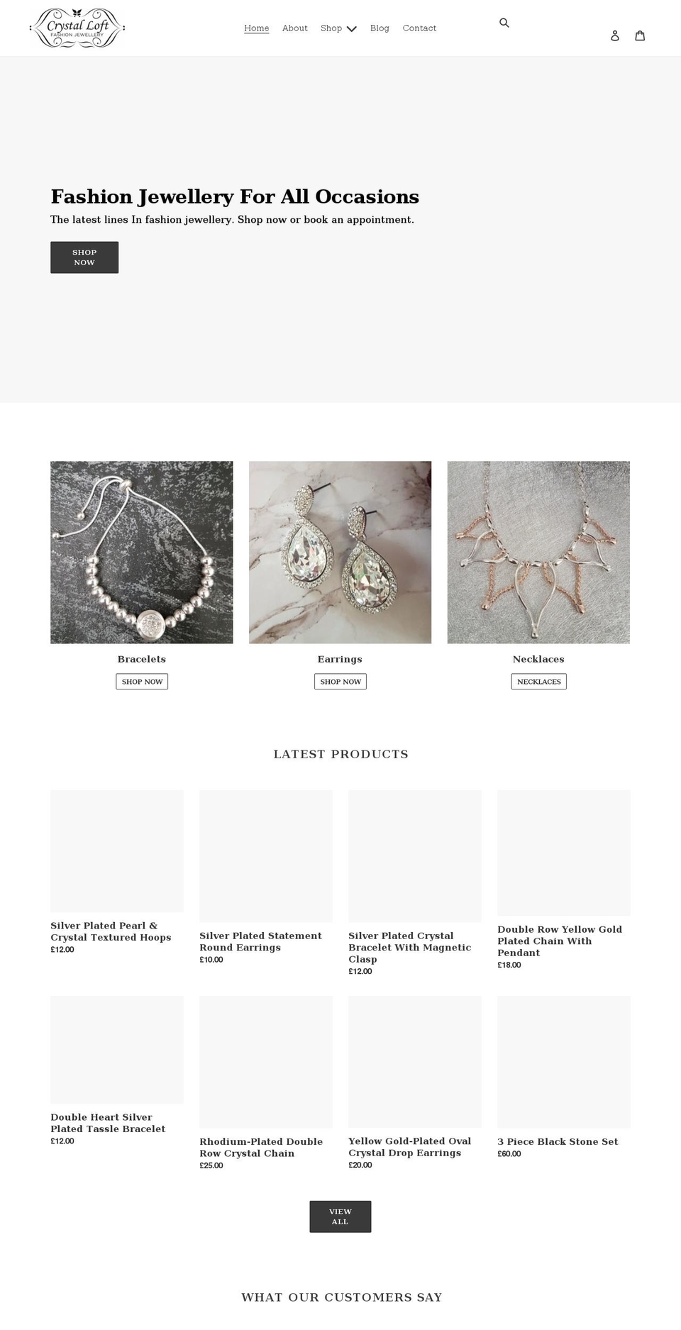 crystalloft.co.uk shopify website screenshot