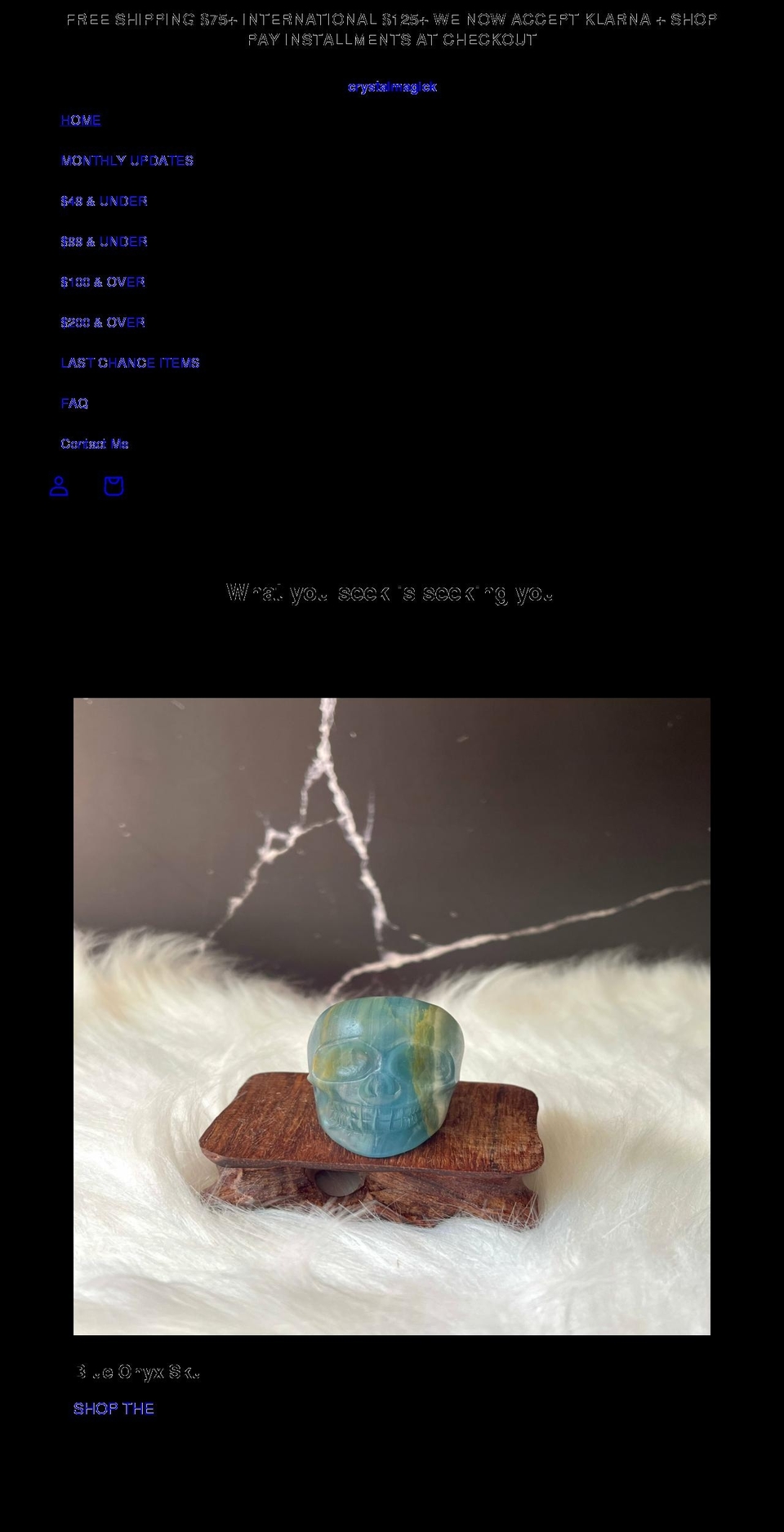 crystalmagick.co shopify website screenshot