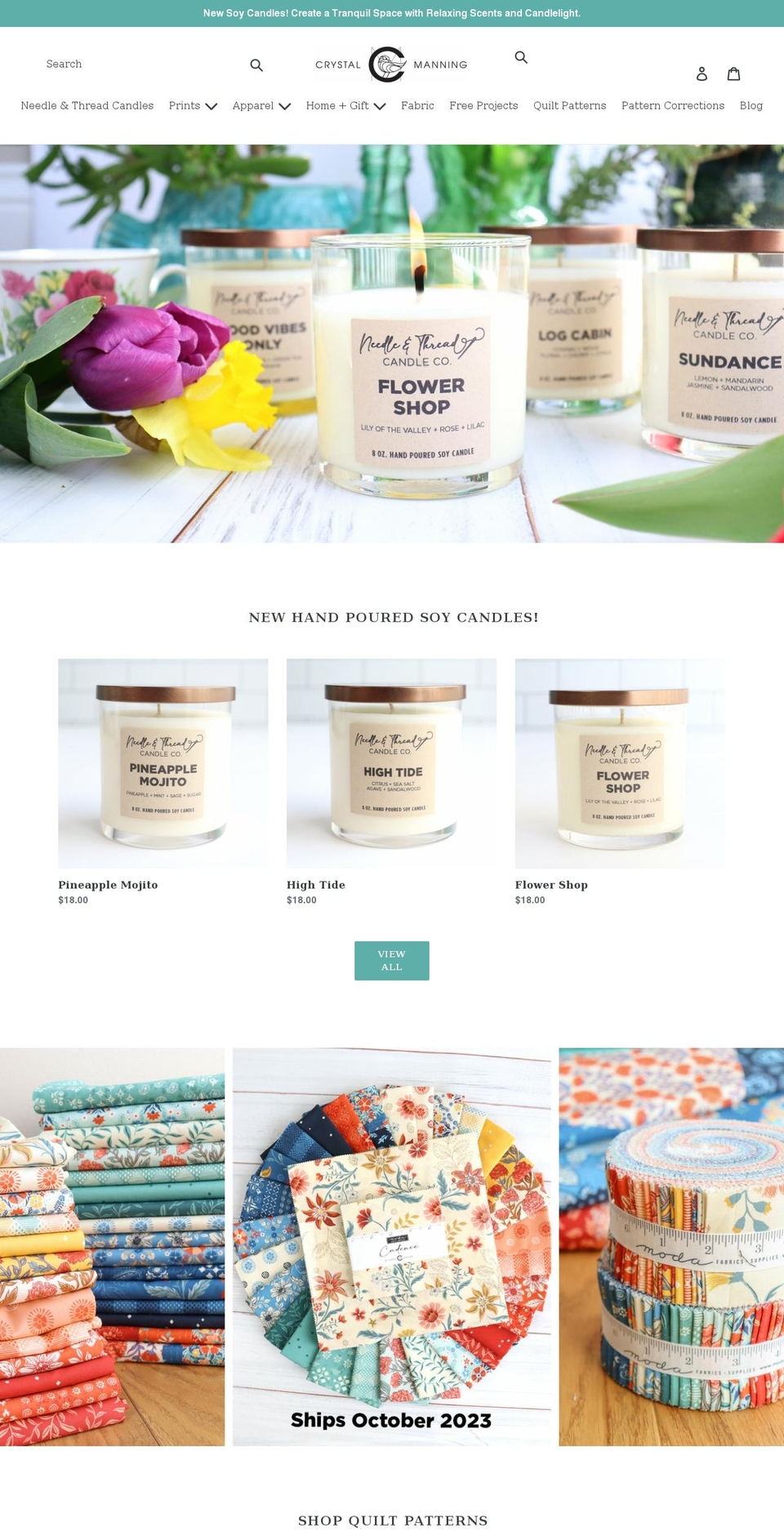 crystalmanningart.com shopify website screenshot