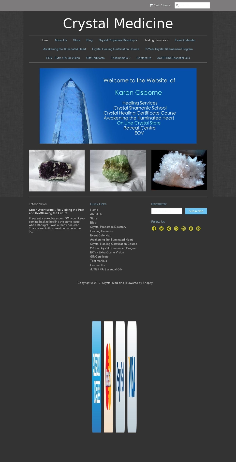 crystalmedicine.ca shopify website screenshot