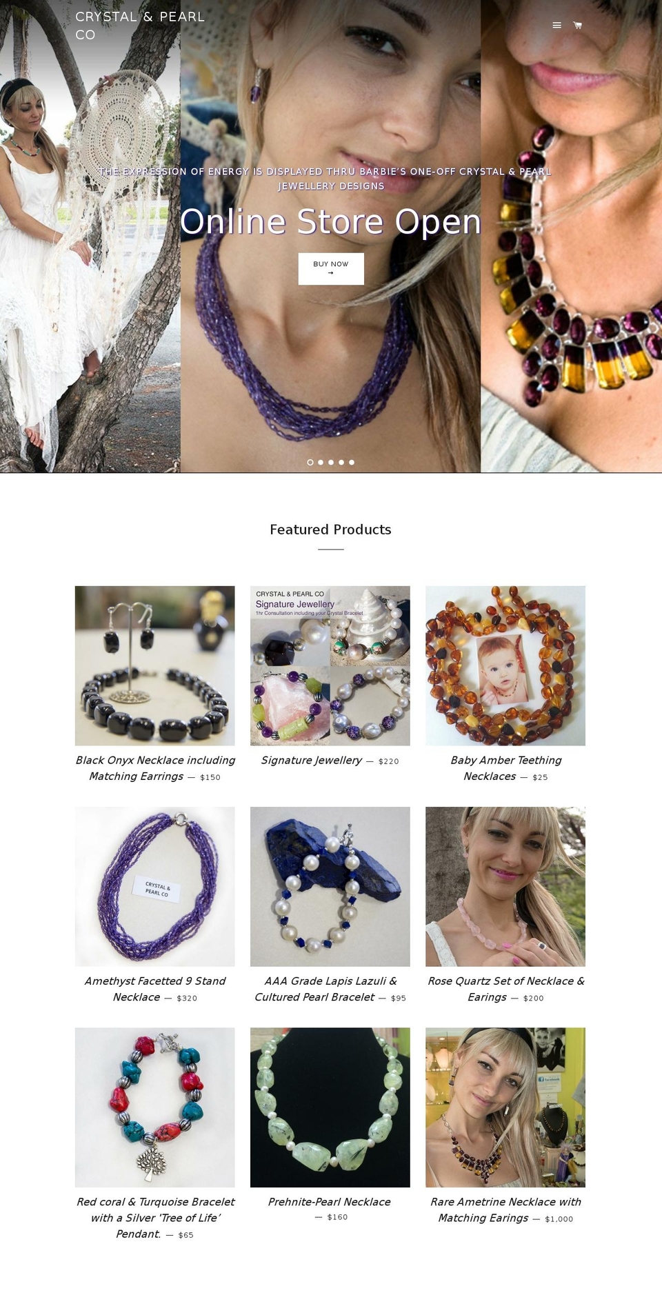 crystalnpearlco.com shopify website screenshot