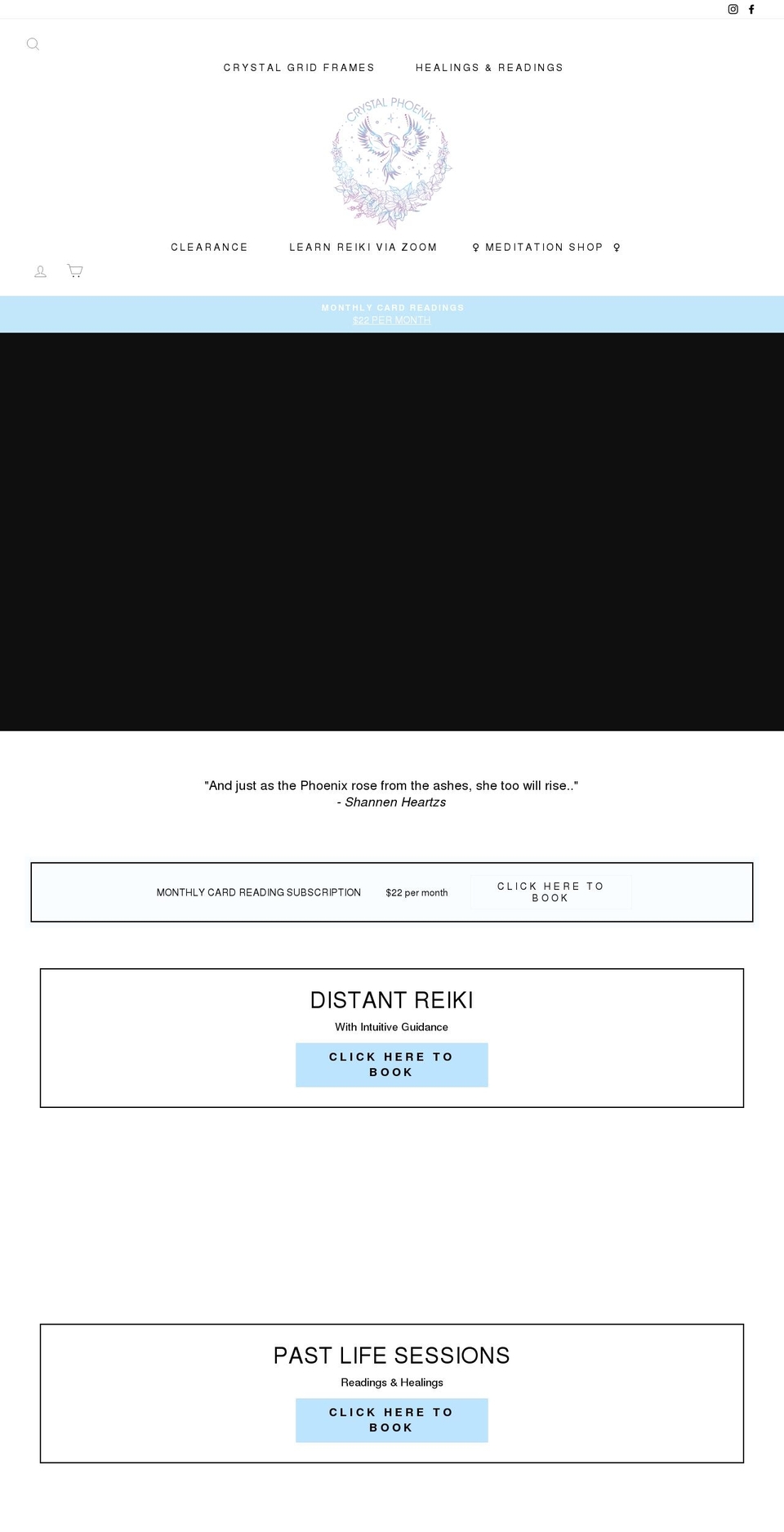 crystalphoenix.com.au shopify website screenshot