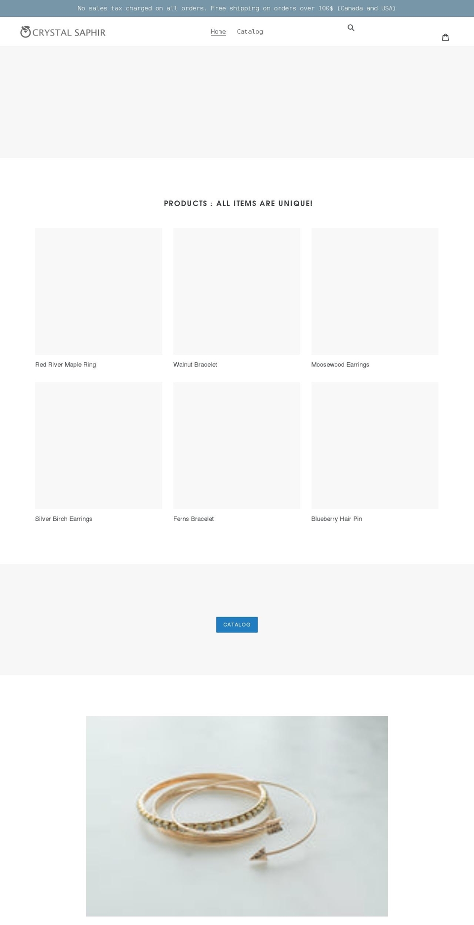 crystalsaphir.com shopify website screenshot