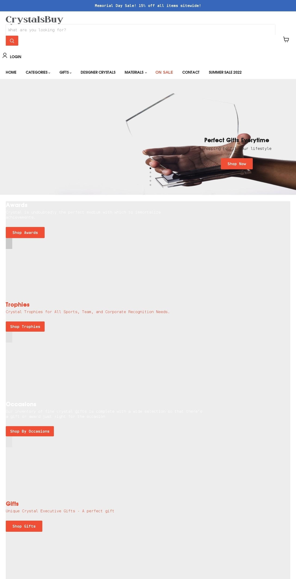 crystalsbuy.com shopify website screenshot