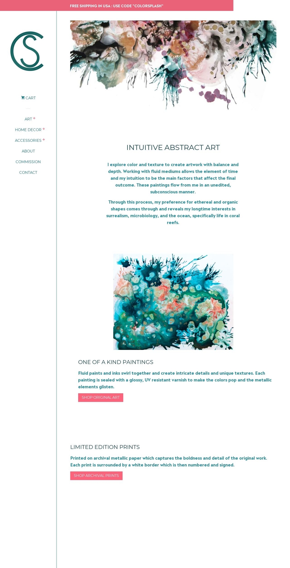 crystalschrader.com — Shopify storefront screenshot