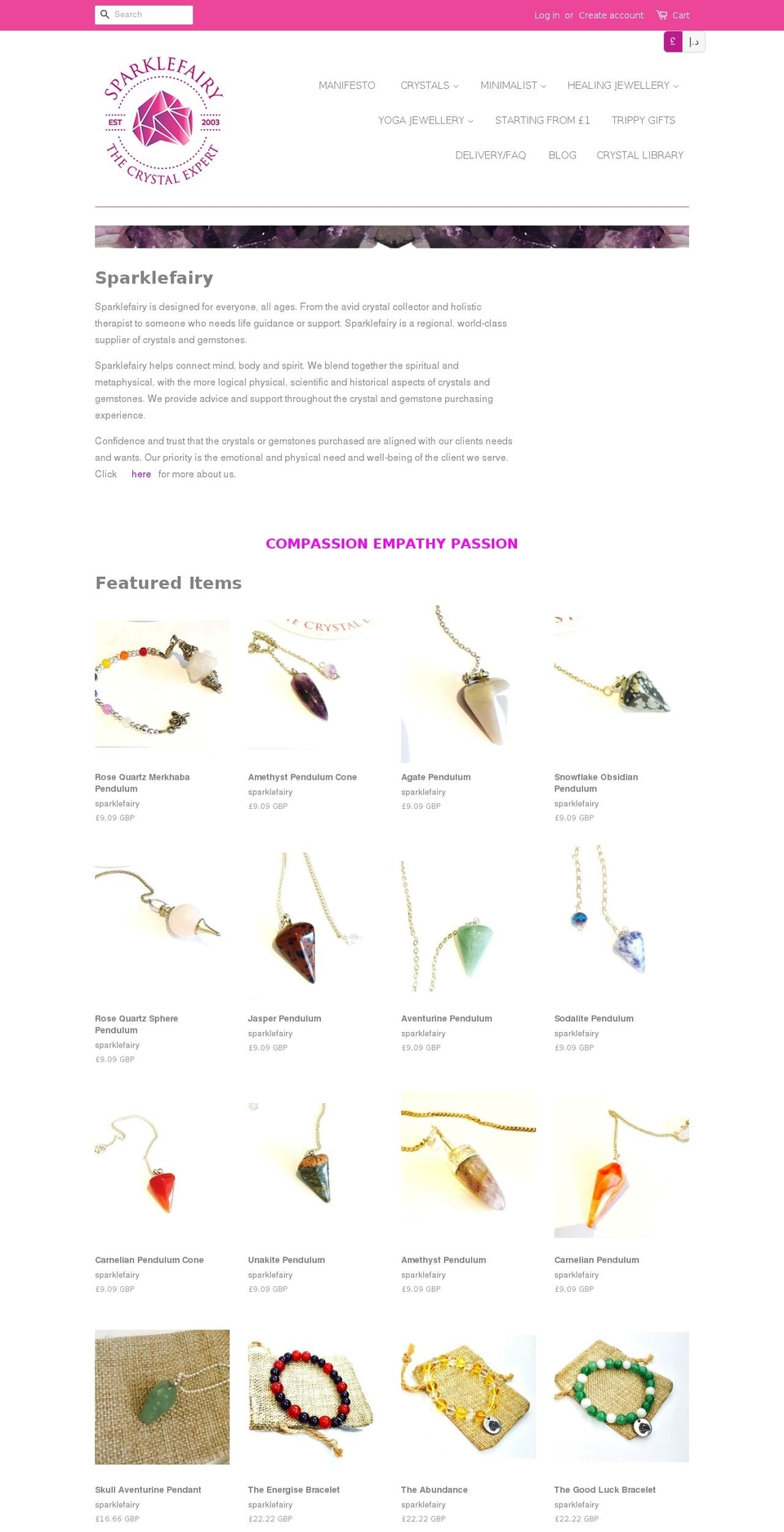 crystalsdubai.com shopify website screenshot