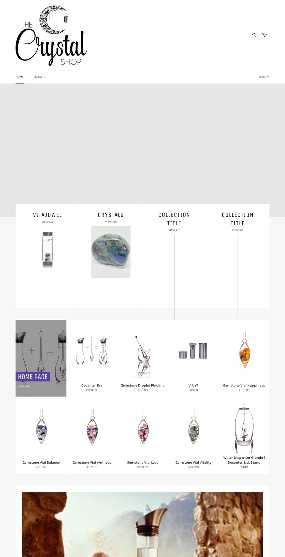 crystalshop.co.nz shopify website screenshot