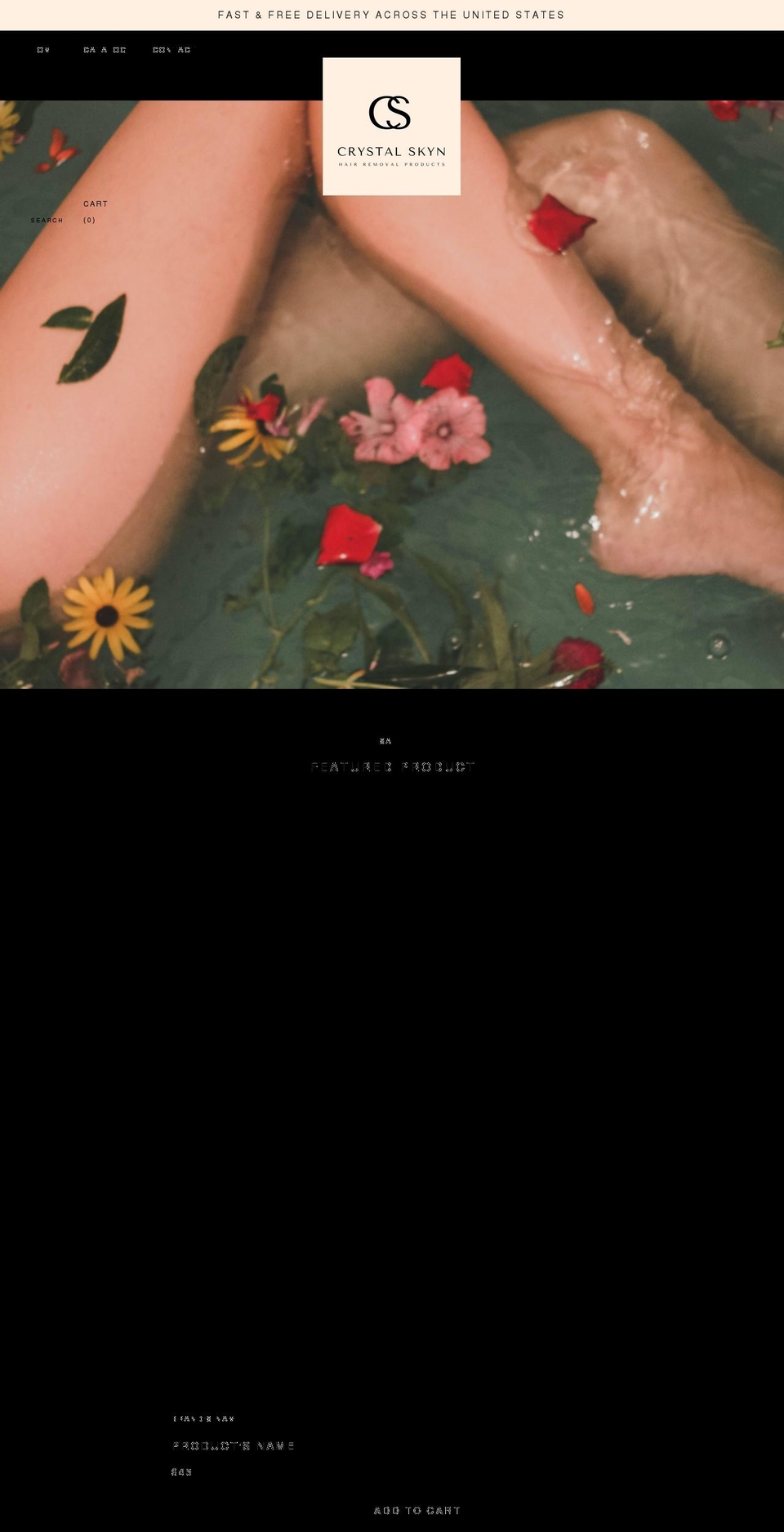 crystalskyn.com shopify website screenshot