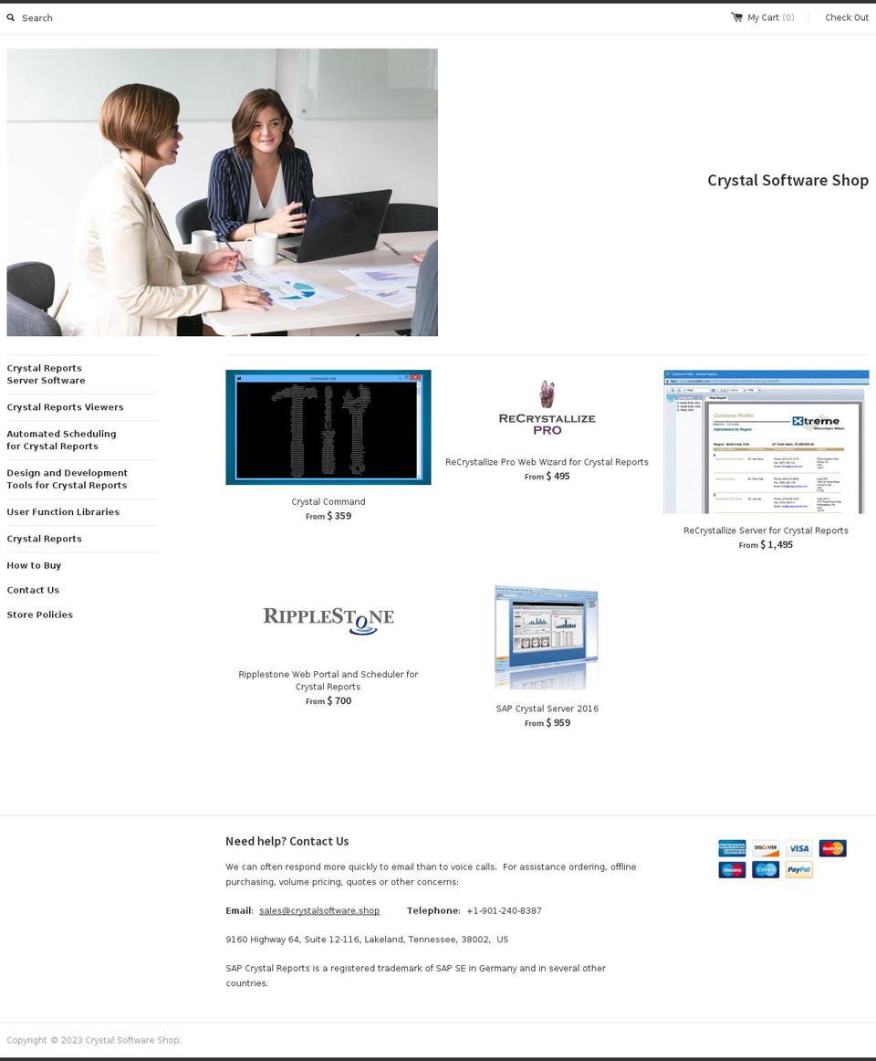 crystalsoftware.shop shopify website screenshot