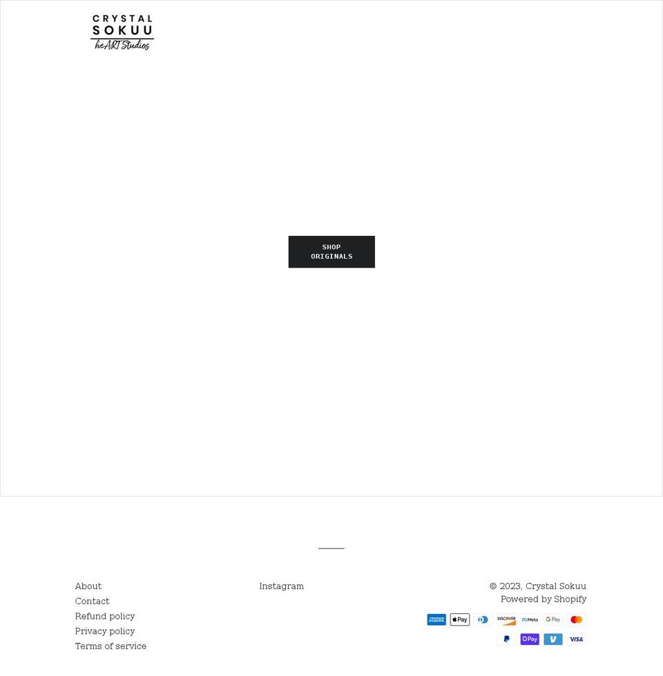 crystalsokuu.com shopify website screenshot
