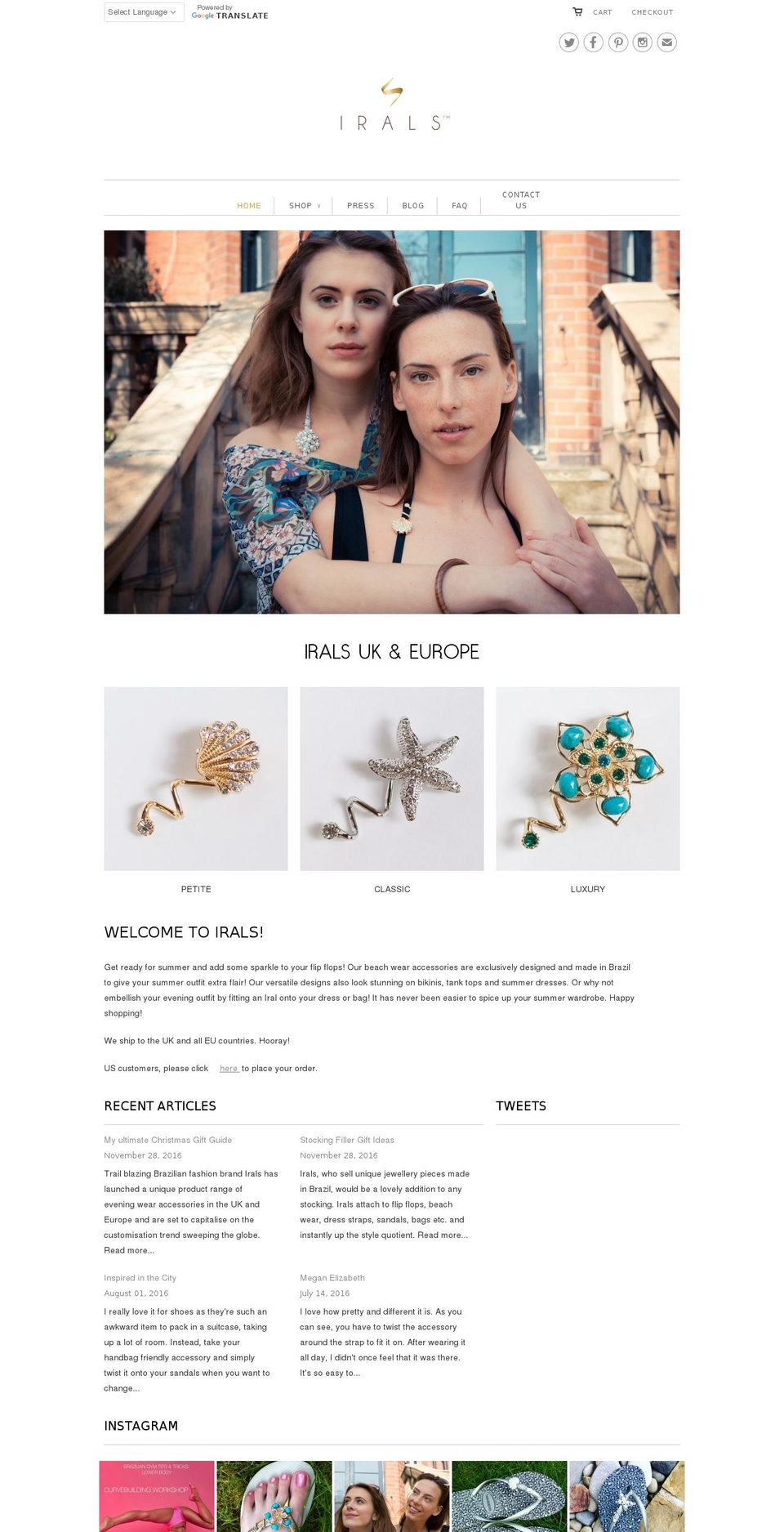 Ira Shopify theme site example crystalswithatwist.com