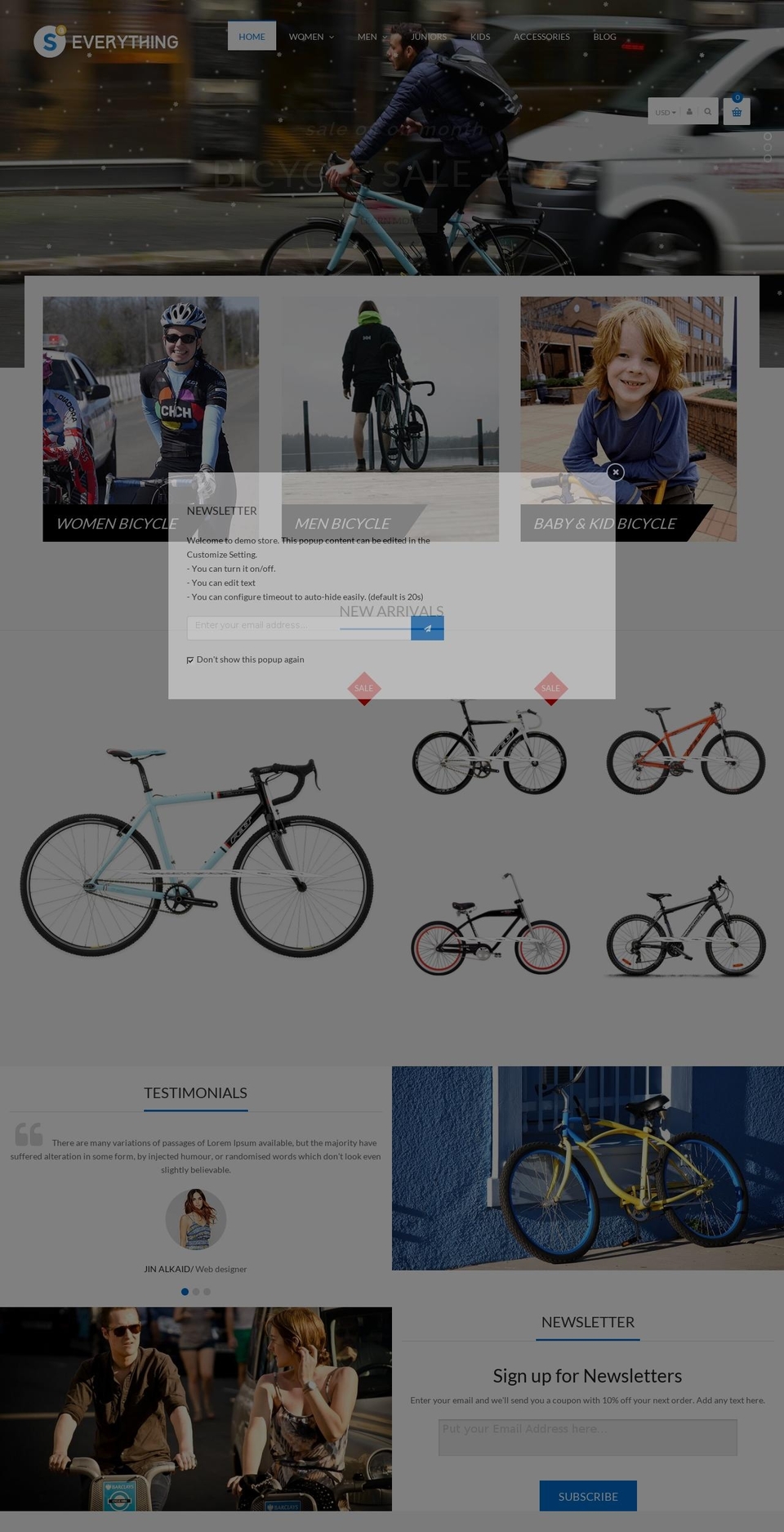 cs-everything-bicycle.myshopify.com shopify website screenshot
