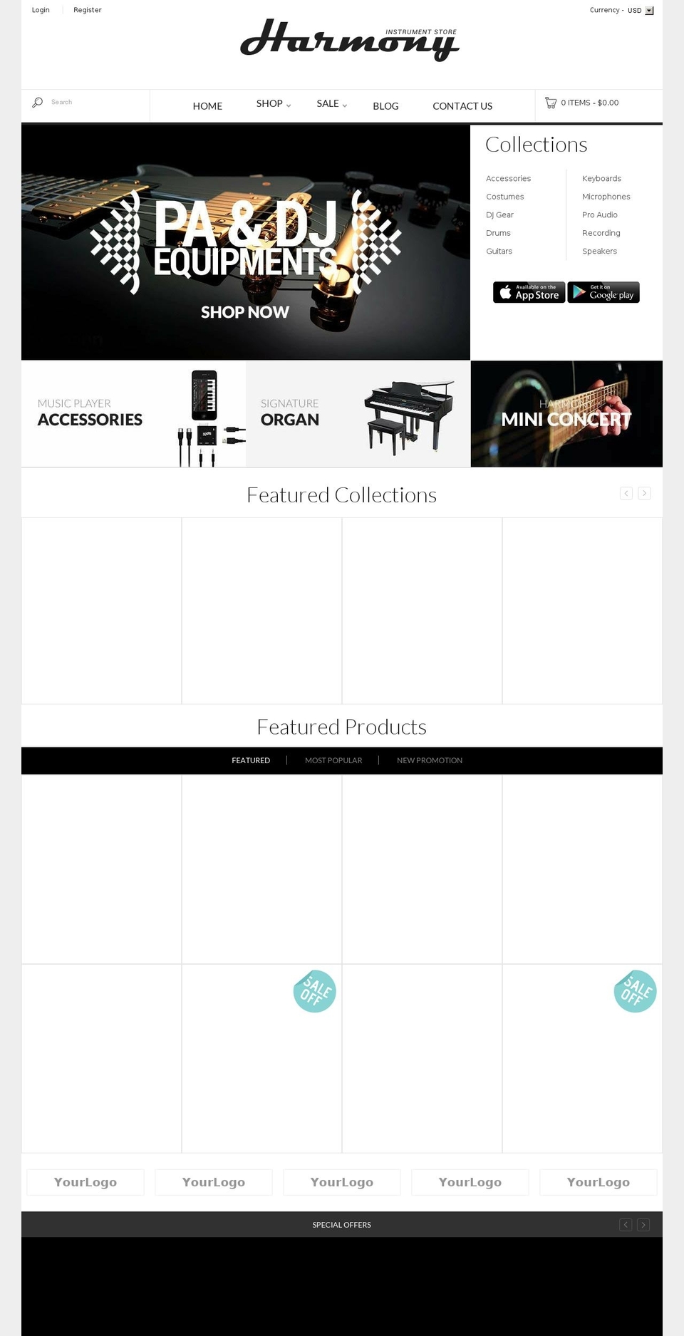 cs-harmony.myshopify.com shopify website screenshot