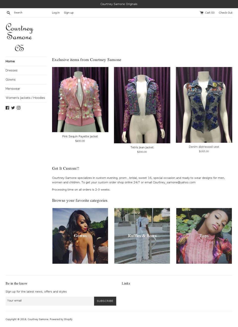csamone.com — Shopify storefront screenshot