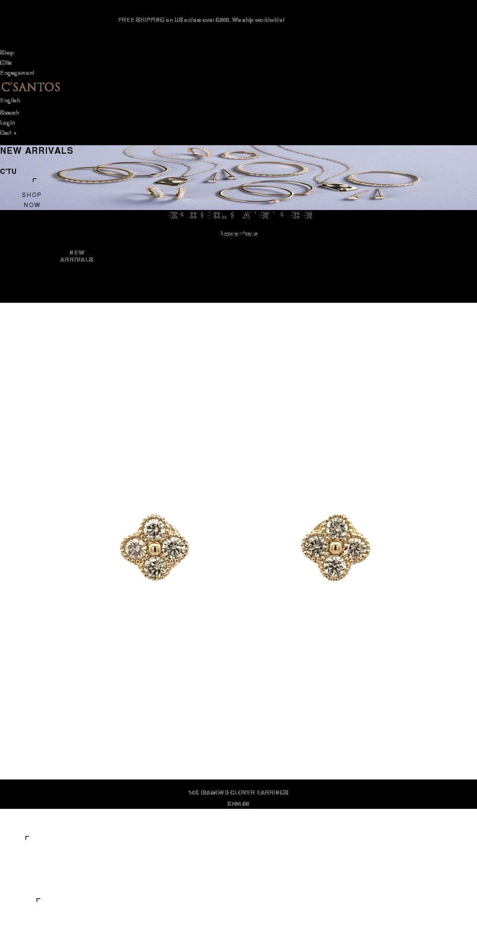 csantos.com shopify website screenshot