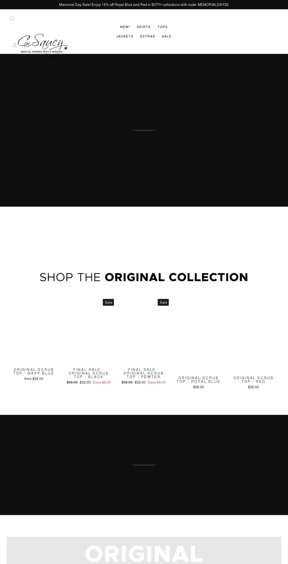 csaucy.com shopify website screenshot