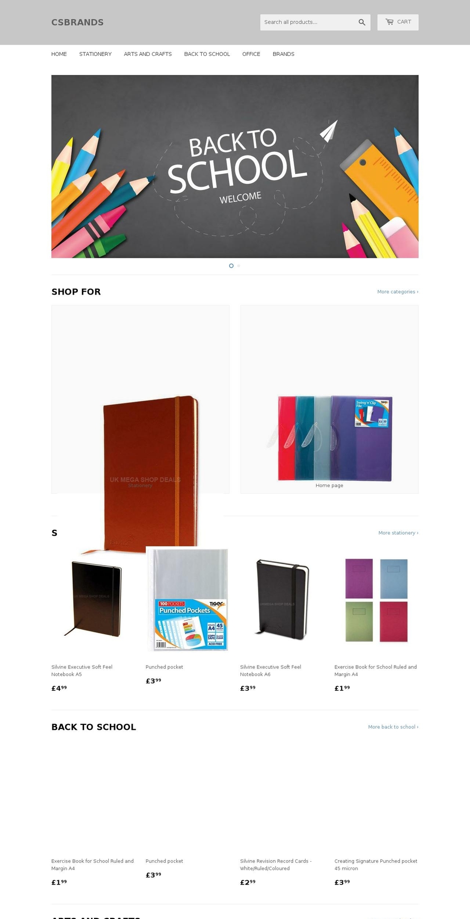 csbrands.com shopify website screenshot