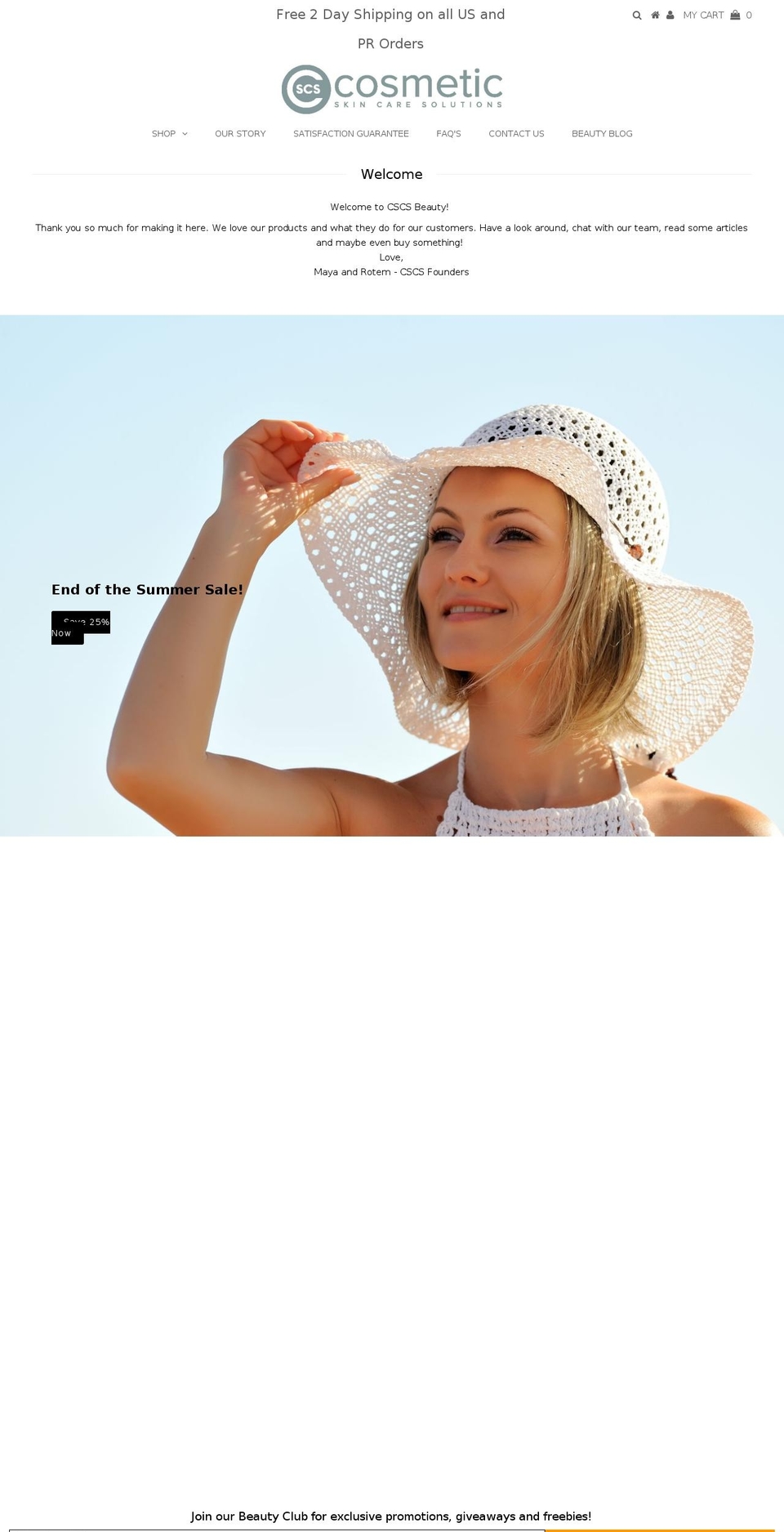cscsbeauty.com shopify website screenshot