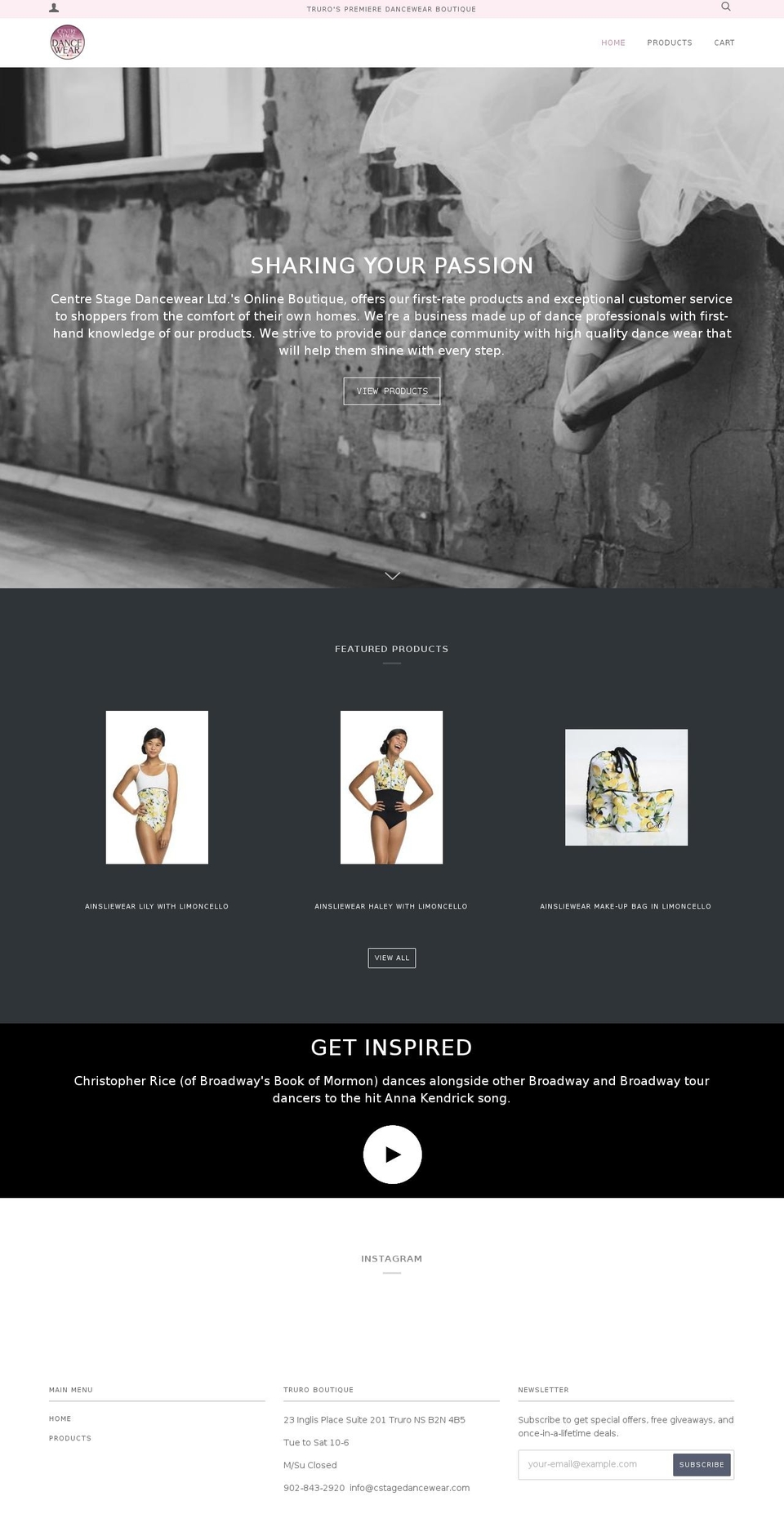 csdancewear.com — Shopify storefront screenshot