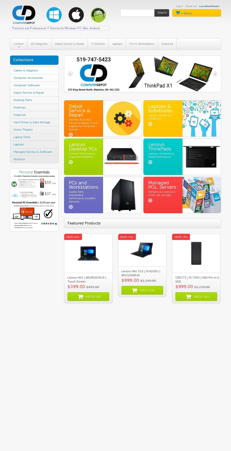 csdepot.com shopify website screenshot