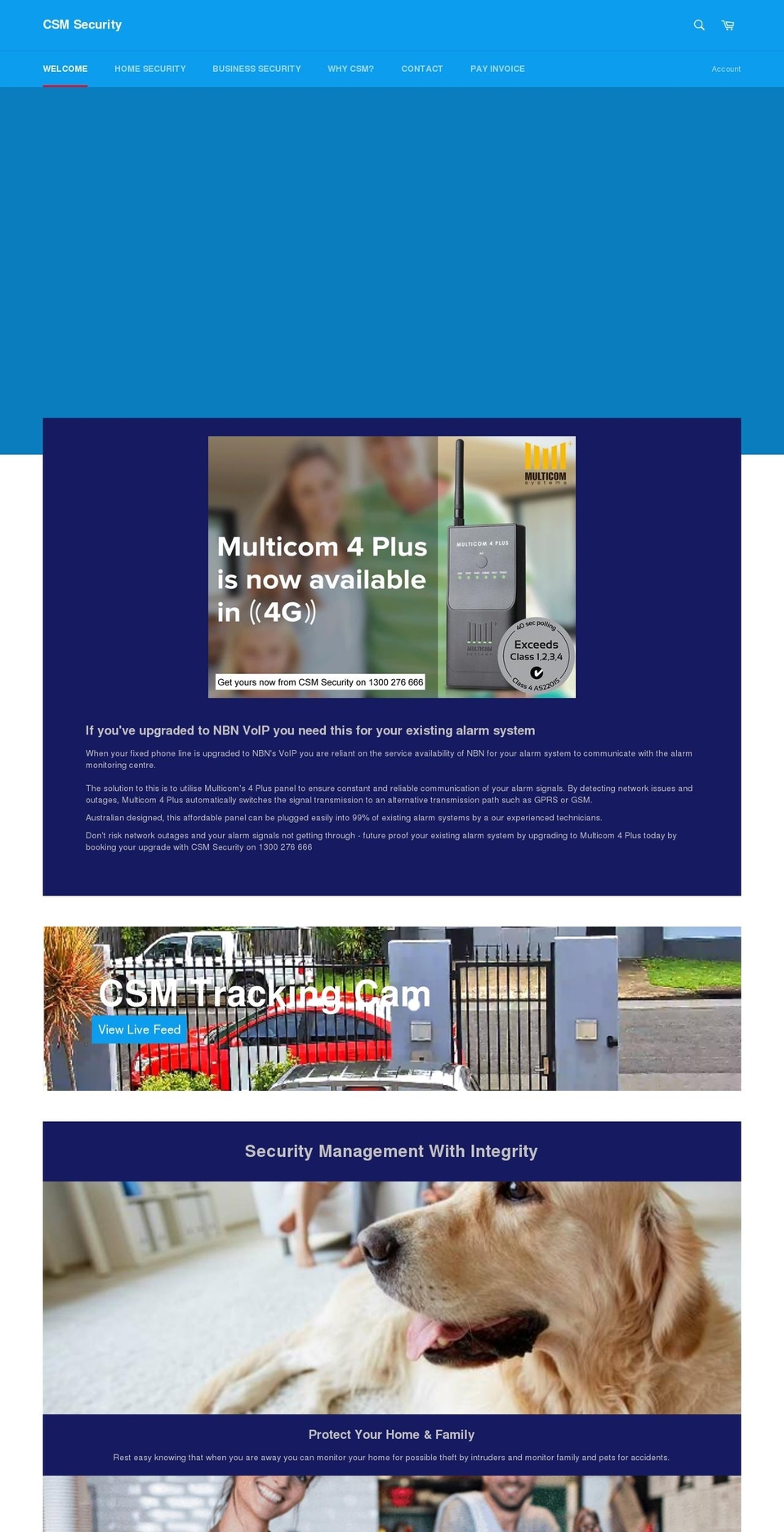 csmsecurity.com.au shopify website screenshot