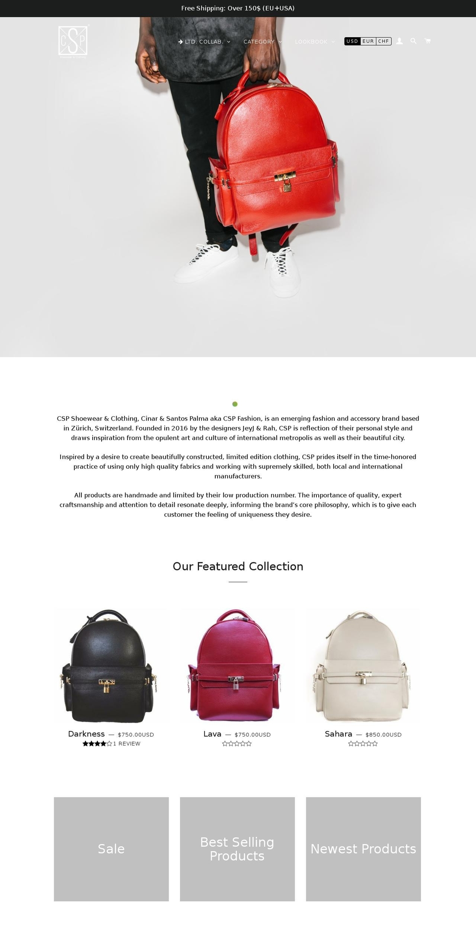 csp-fashion.com shopify website screenshot
