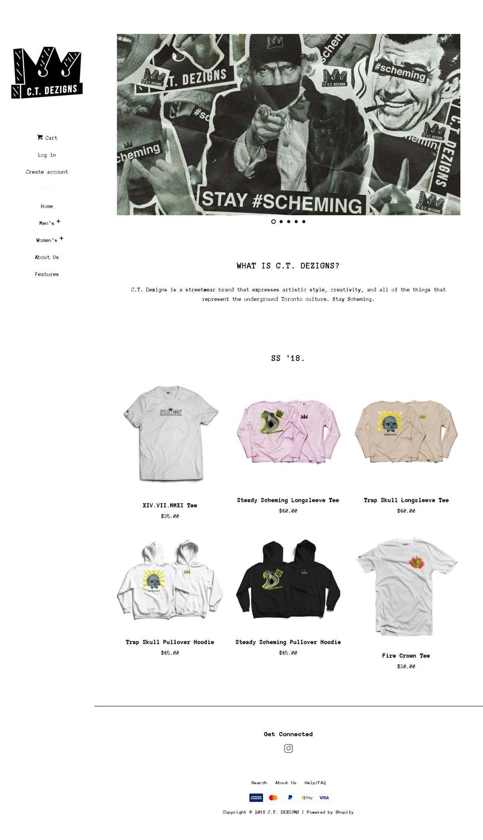 ctdezigns.com shopify website screenshot