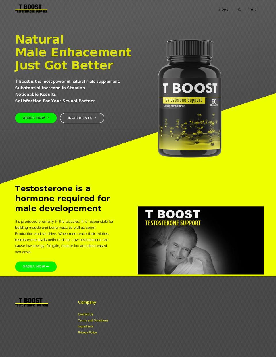ctestosteroneboost.com — Shopify storefront screenshot
