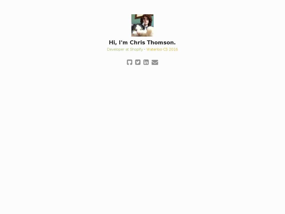 cthomson.ca shopify website screenshot