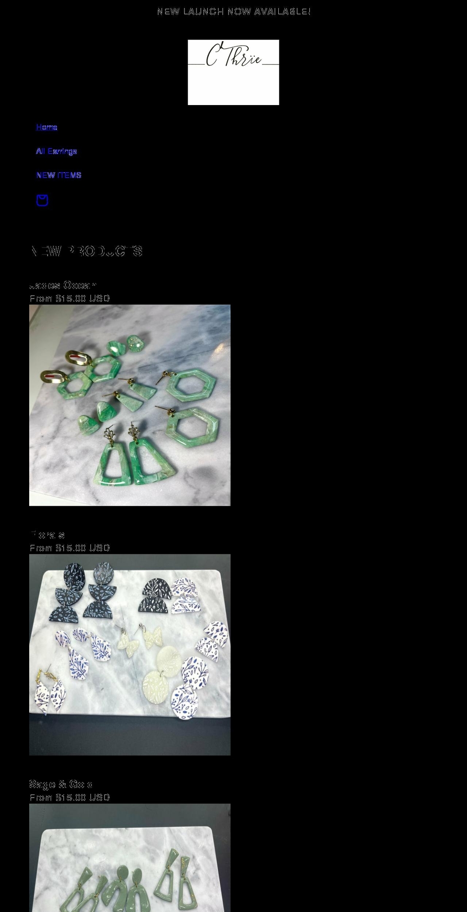 cthrie.com shopify website screenshot
