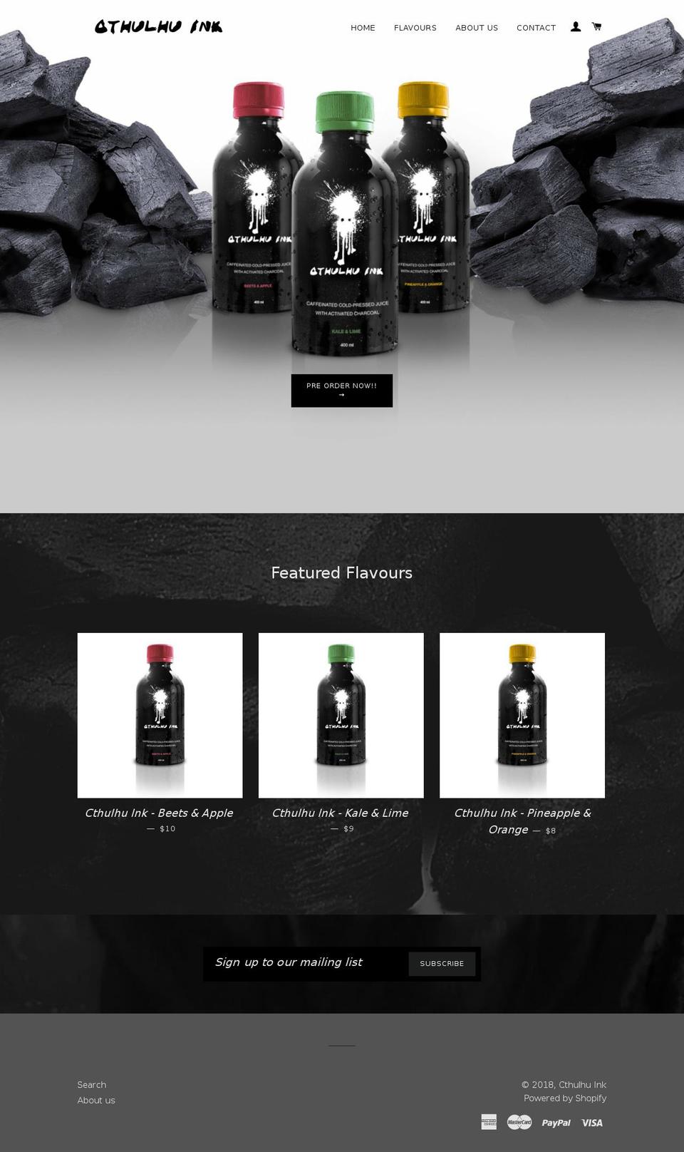 cthulhu-ink.com shopify website screenshot