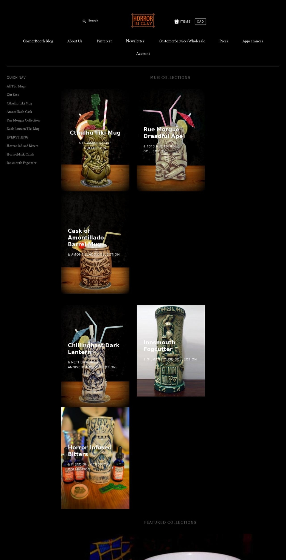 cthulhustein.com shopify website screenshot