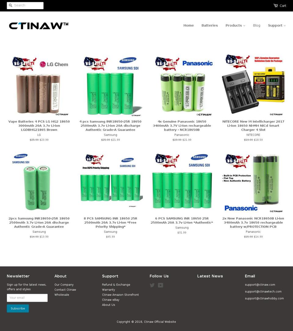 ctinaw.com — Shopify storefront screenshot