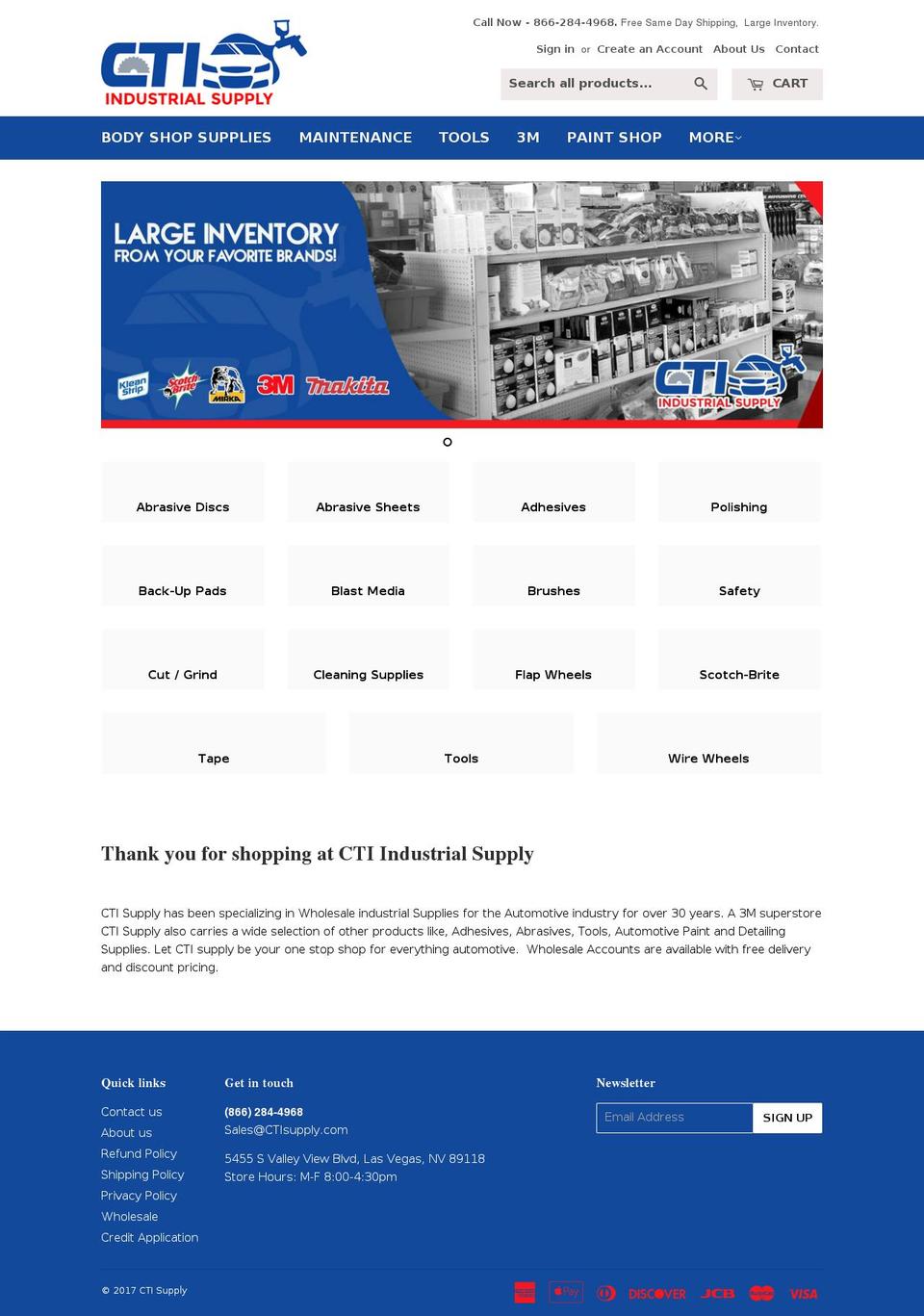 ctisupply.com shopify website screenshot