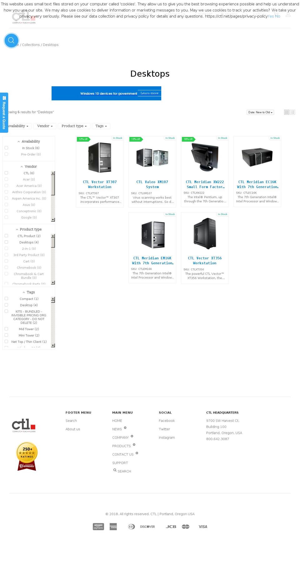 ctlcomputers.com — Shopify storefront screenshot